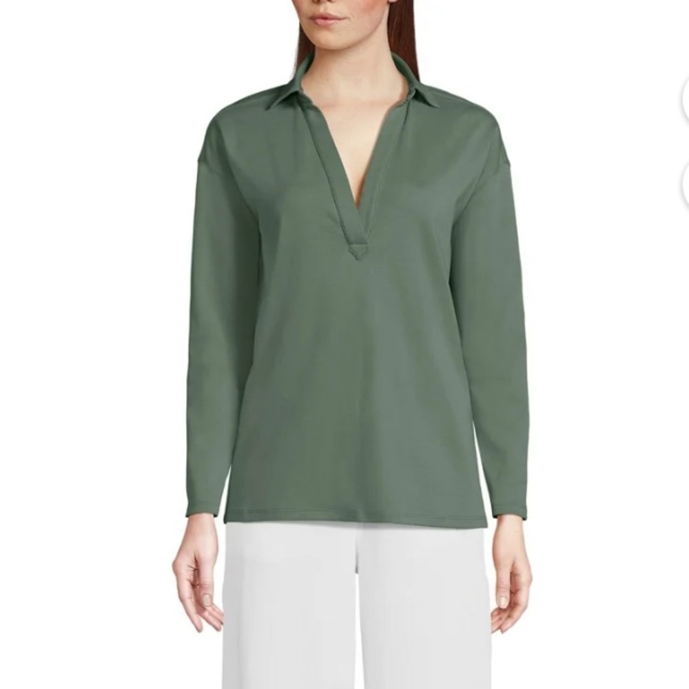 Lands End 100% Cotton Long Sleeve